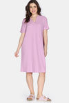 Zivame 2 Mile Fashion Knit Cotton Loungewear Dress - Mauve Mist — thumbnail 2